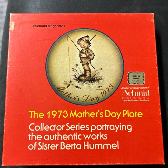 Vintage Sister Berta Hummel Mother's Day 1973 Limited Edition Ceramic Plate - Picture 3 of 5